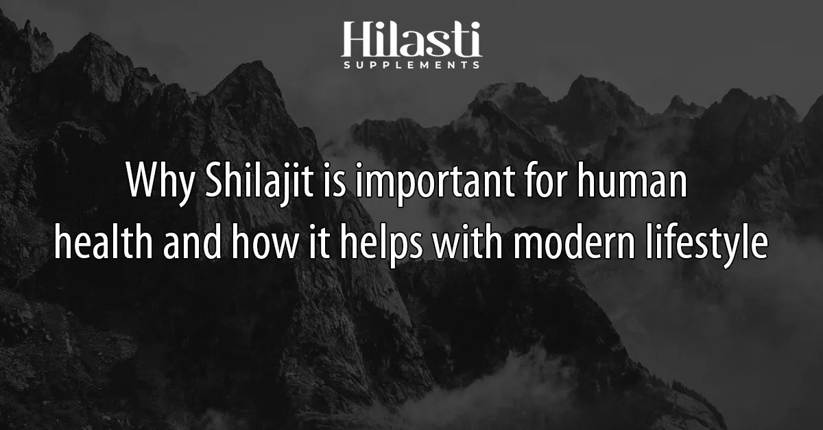 Dark mountain range with the title Why Shilajit Matters